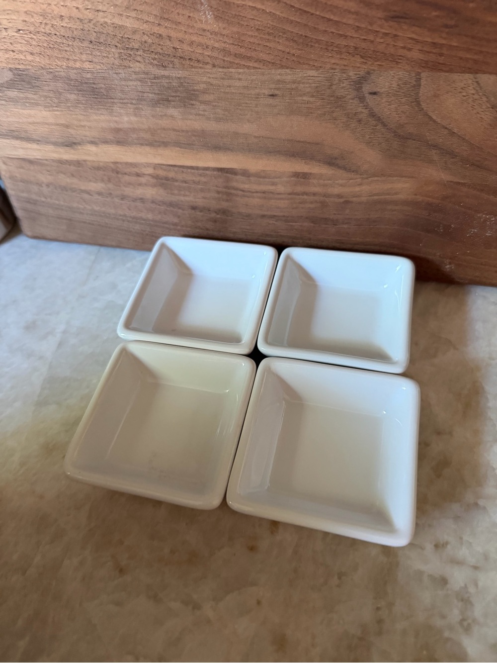 Pampered Chef simple additions mini square  dishes x4